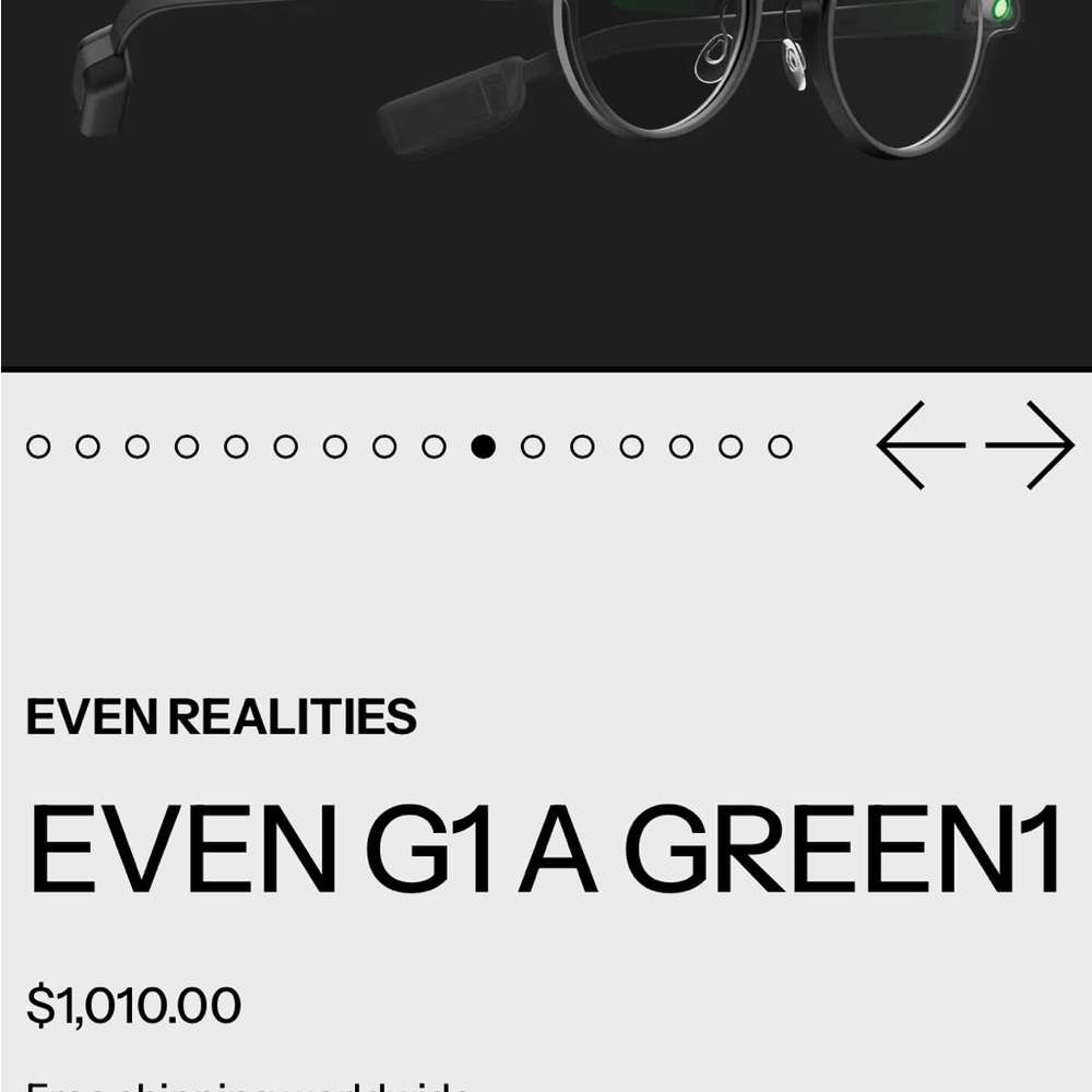 EVEN G1A Smart Glasses - Black - Picture 9 of 9